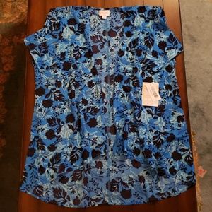 LulaRoe Blue Floral Size 3 Bianka Brand New